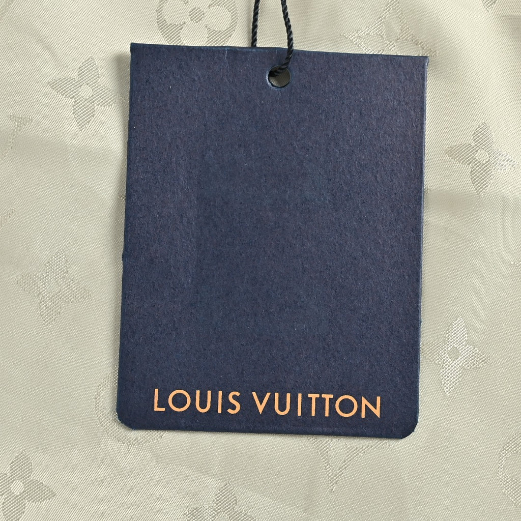 Louis Vuitton LV Leather Logo Satin Track Jacket – Beige