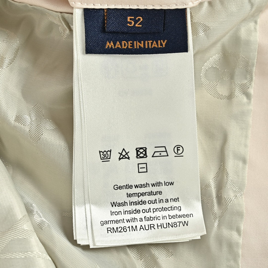 Louis Vuitton LV Leather Logo Satin Track Jacket – Beige