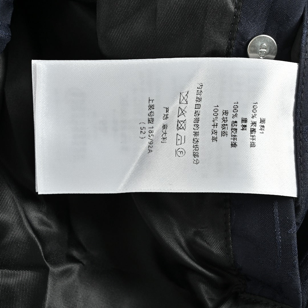 Dior CD Oblique All-Over Jacquard Jacket – Navy