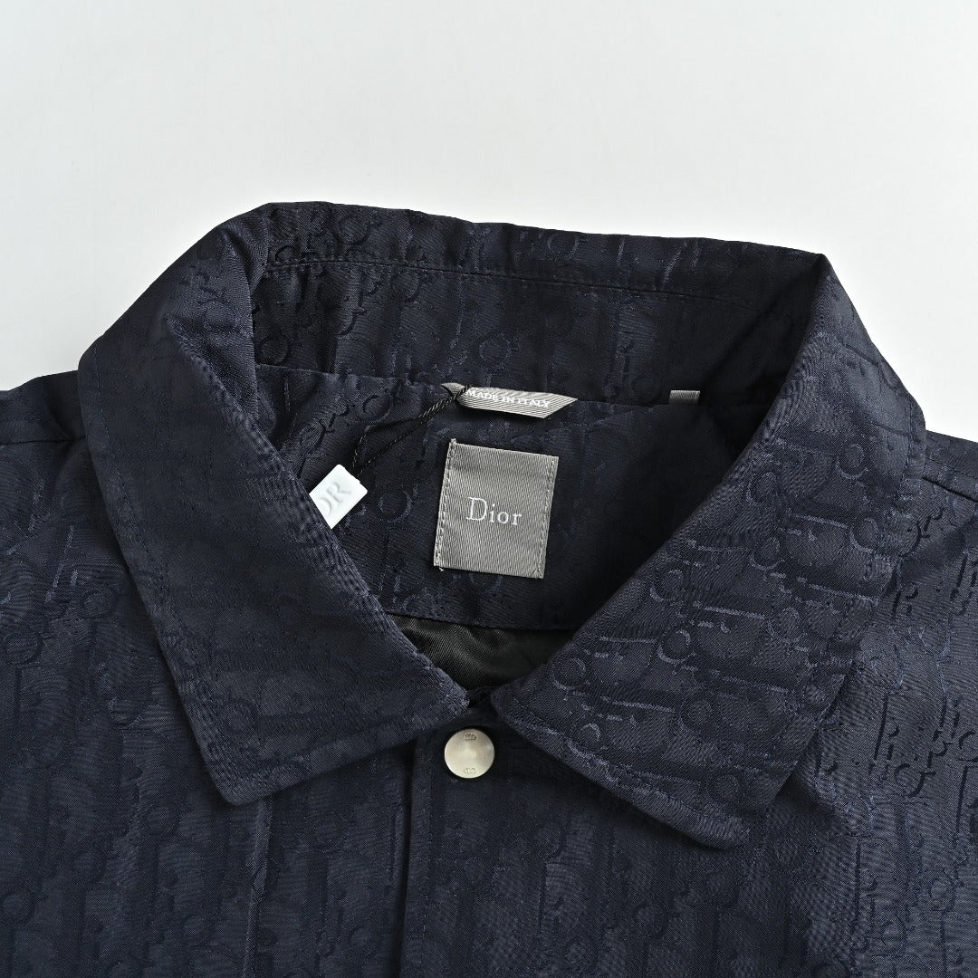 Dior CD Oblique All-Over Jacquard Jacket – Navy