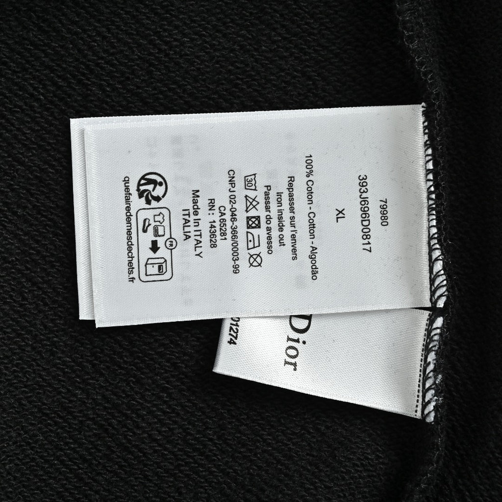 Dior CD Medallion Embossed Logo Crewneck Sweatshirt – Black