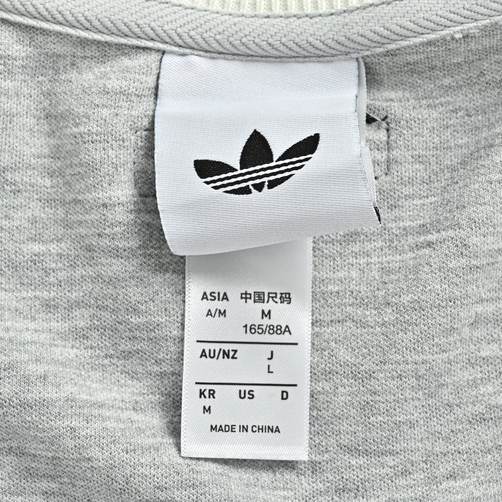 Adidas Originals Trefoil Logo Stripe Retro Track Jacket – Grey