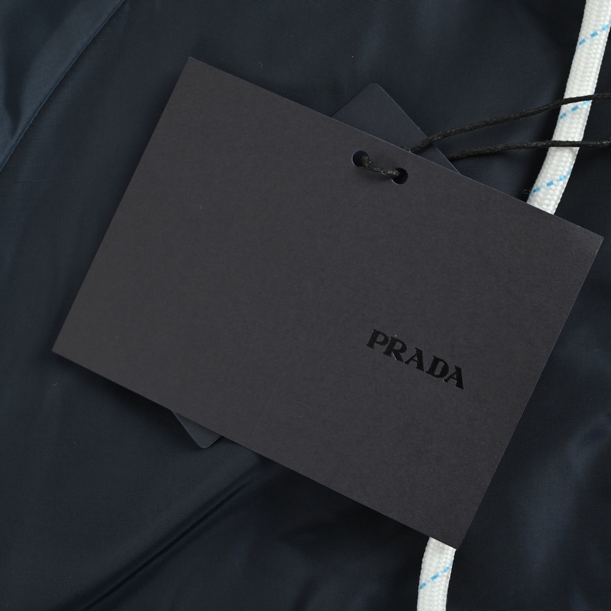 Prada 25FW Triangle Logo Contrast-Zip Recycled Nylon Hooded Jacket — Forest Green
