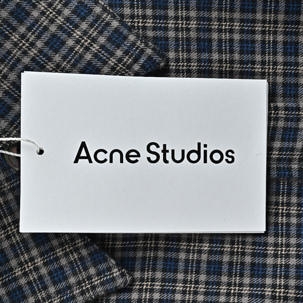 ACNE Patchwork Plaid Long-Sleeve Shirt