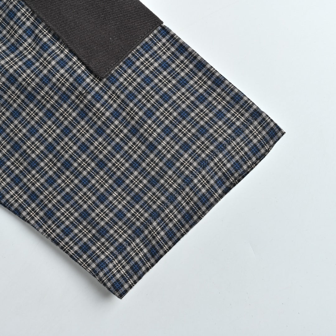 ACNE Patchwork Plaid Long-Sleeve Shirt