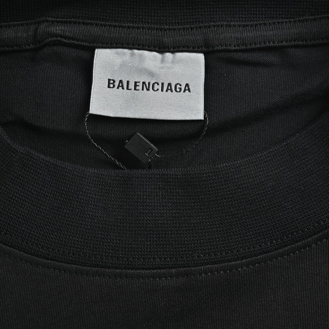 Balenciaga 26FW Tape-Effect Logo Long-Sleeve T-Shirt