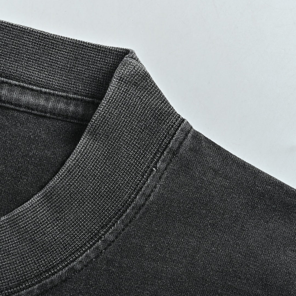 Balenciaga Blue Embroidered Logo Long-Sleeve T-Shirt