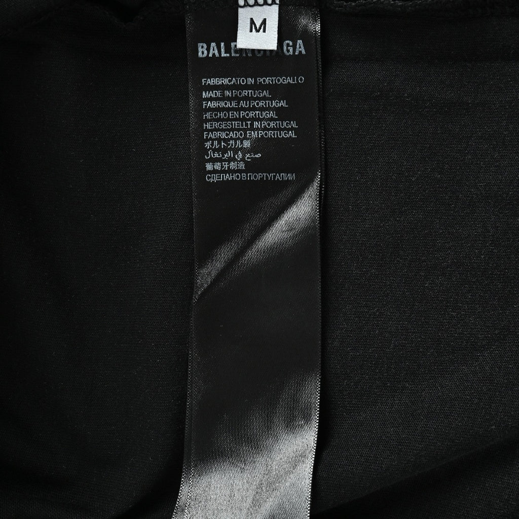 Balenciaga Blue Embroidered Logo Long-Sleeve T-Shirt