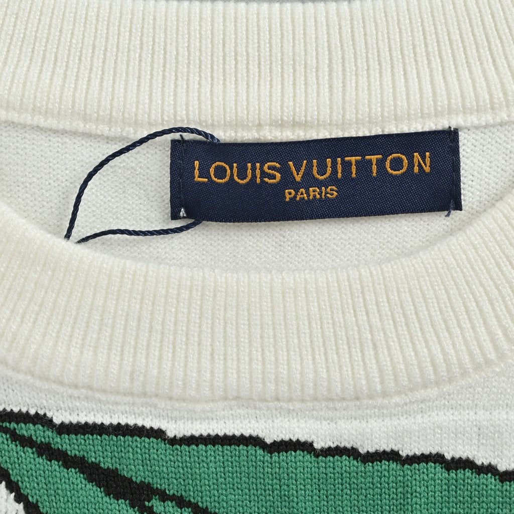 Louis Vuitton 25FW Paper Airplane Jacquard Knit Sweater