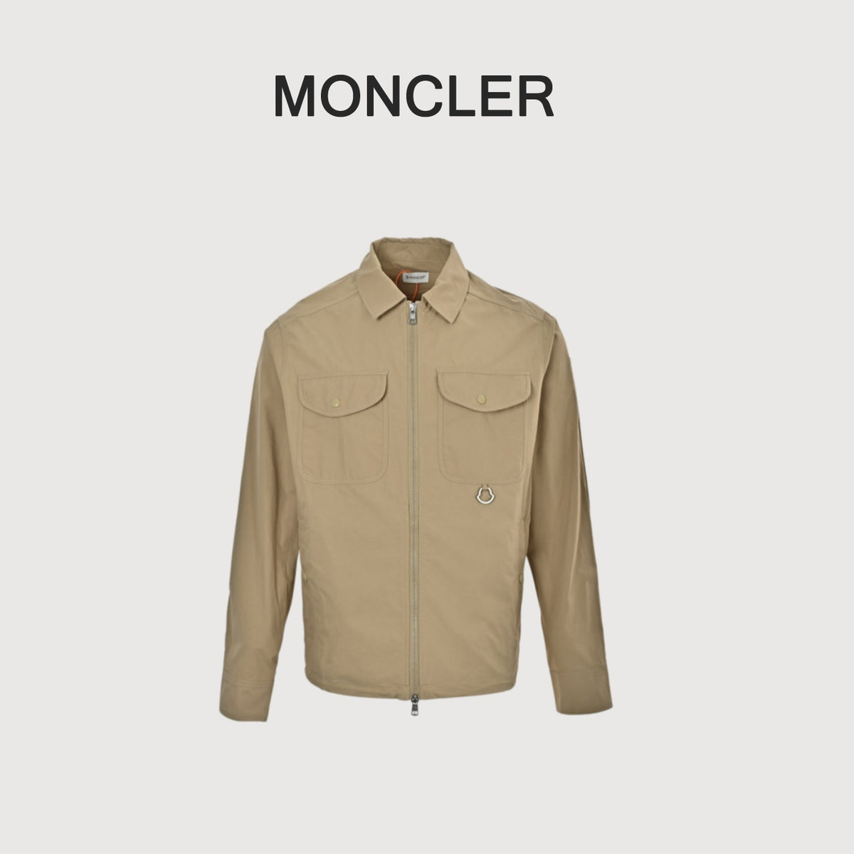 Moncler Sleeve Badge Utility Jacket in Khaki