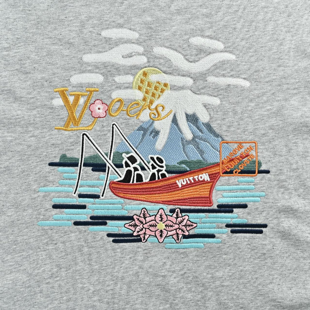 Louis Vuitton 26SS Fishing Boat Embroidered Crewneck Sweatshirt
