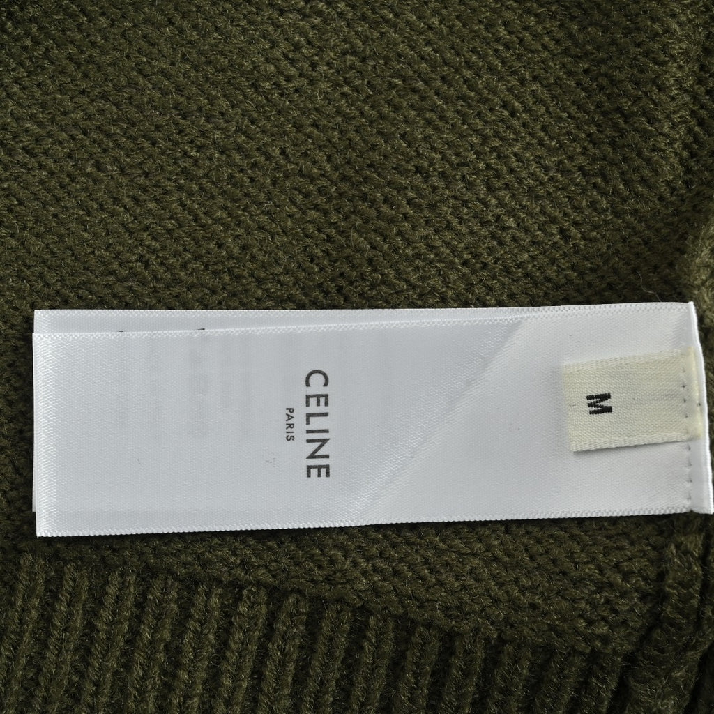 CELINE Triomphe and Terry-Embroidered Back Crewneck Sweater