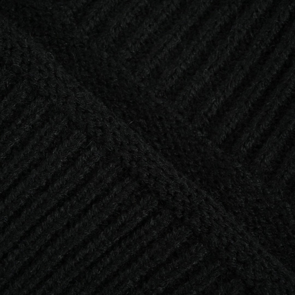 CELINE Triomphe and Terry-Embroidered Back Crewneck Sweater in Black