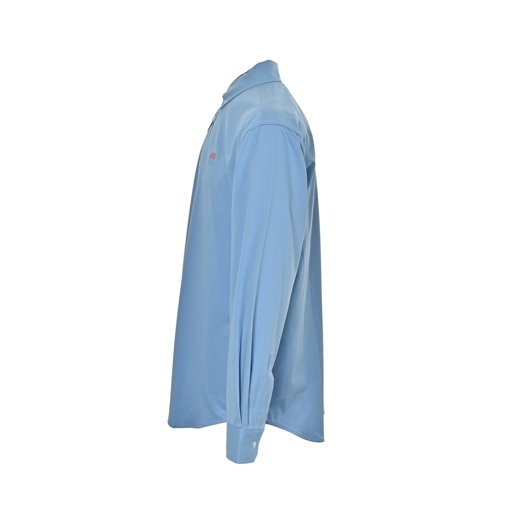 Loewe Two-Tone Embroidered Logo Shirt in Blue