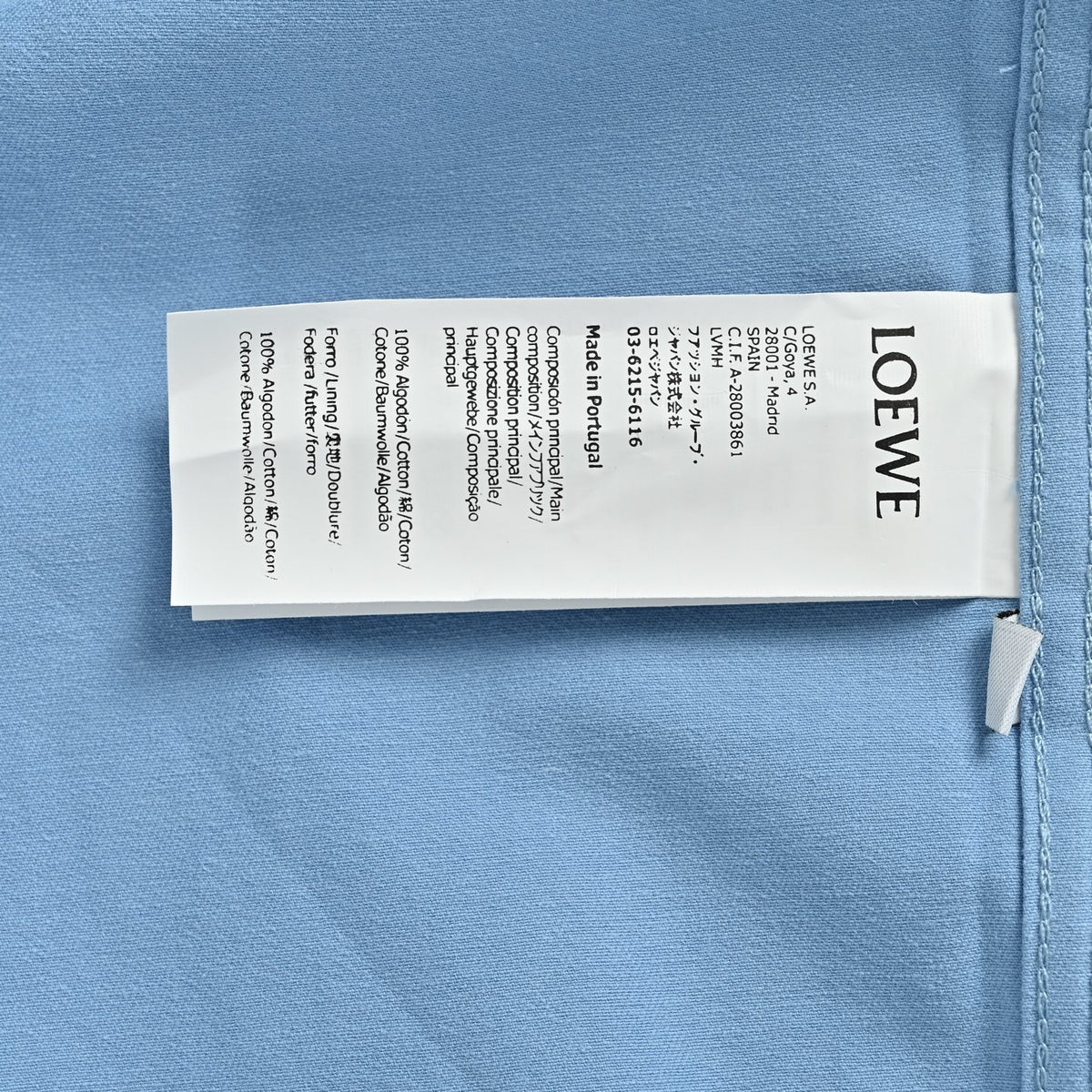 Loewe Two-Tone Embroidered Logo Shirt in Blue