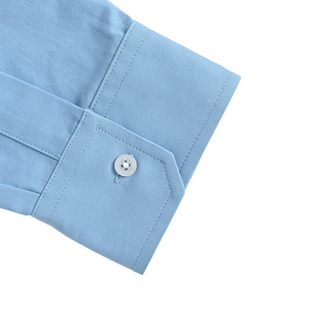 Loewe Two-Tone Embroidered Logo Shirt in Blue