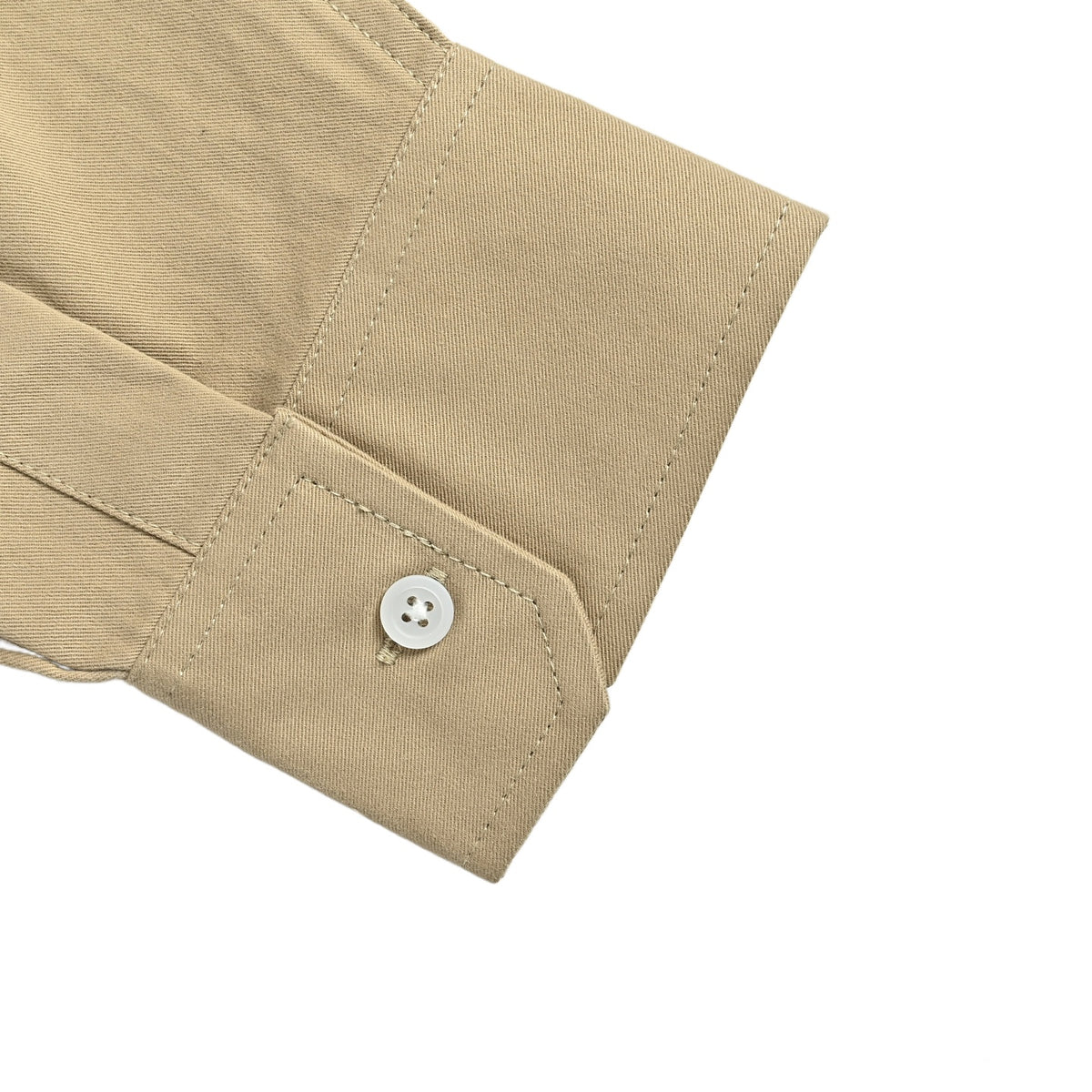 Loewe Two-Tone Embroidered Logo Shirt in Khaki