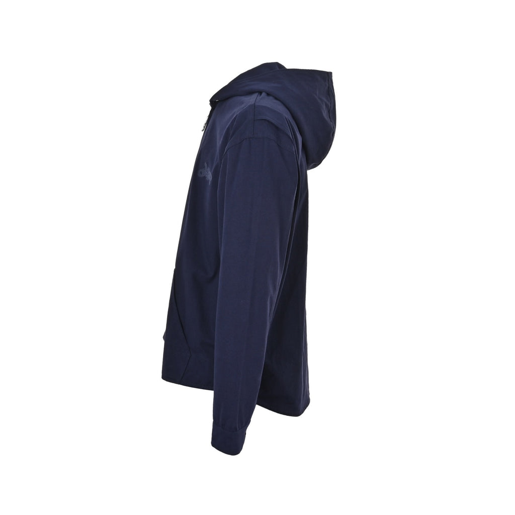 Dior 25FW Embroidered-Emblem Hooded Zip Jacket in Navy