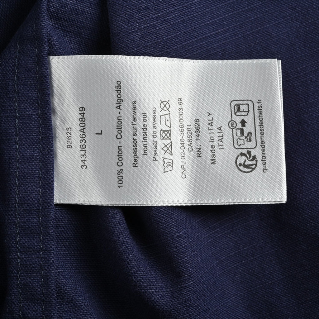 Dior 25FW Embroidered-Emblem Hooded Zip Jacket in Navy