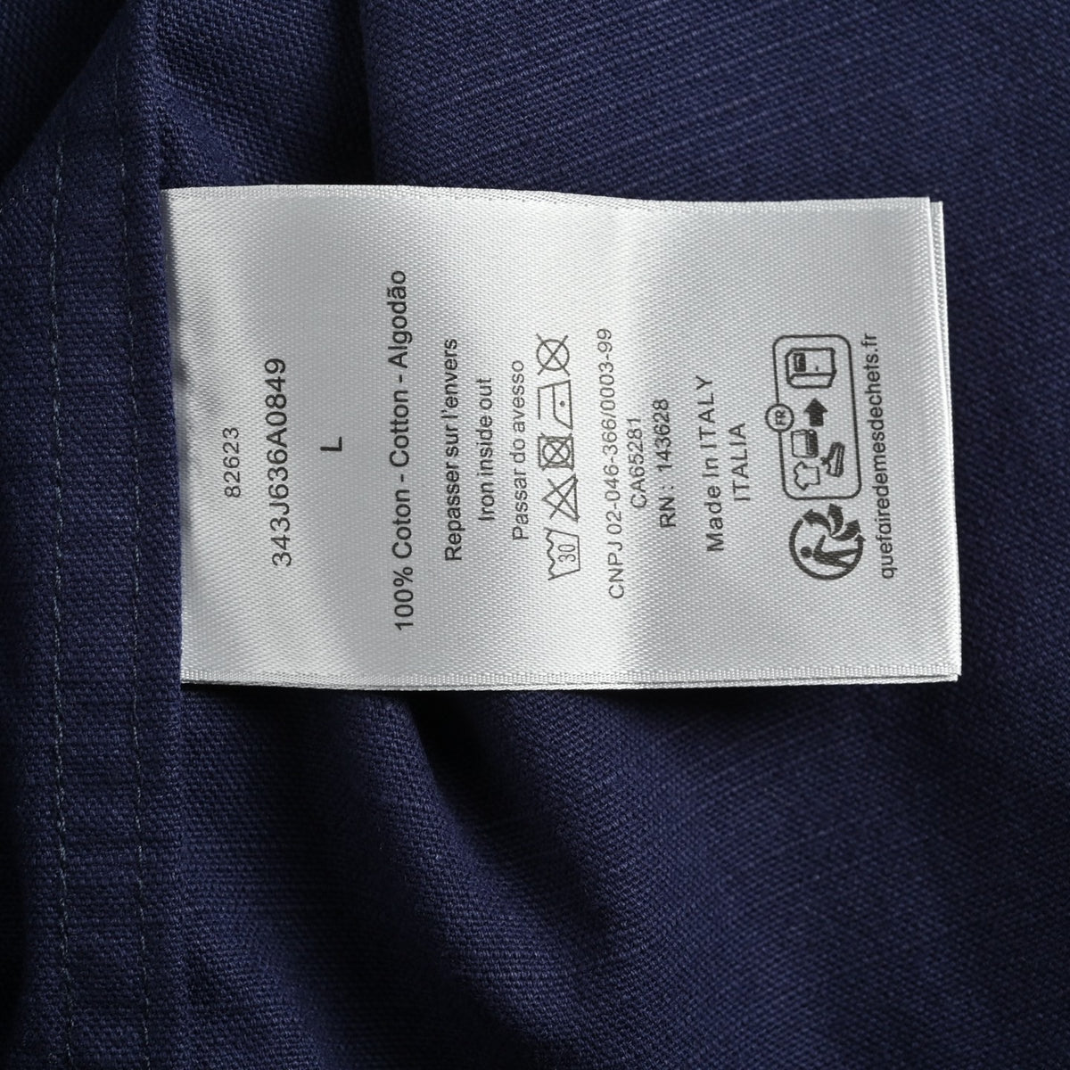 Dior 25FW Embroidered-Emblem Hooded Zip Jacket in Navy