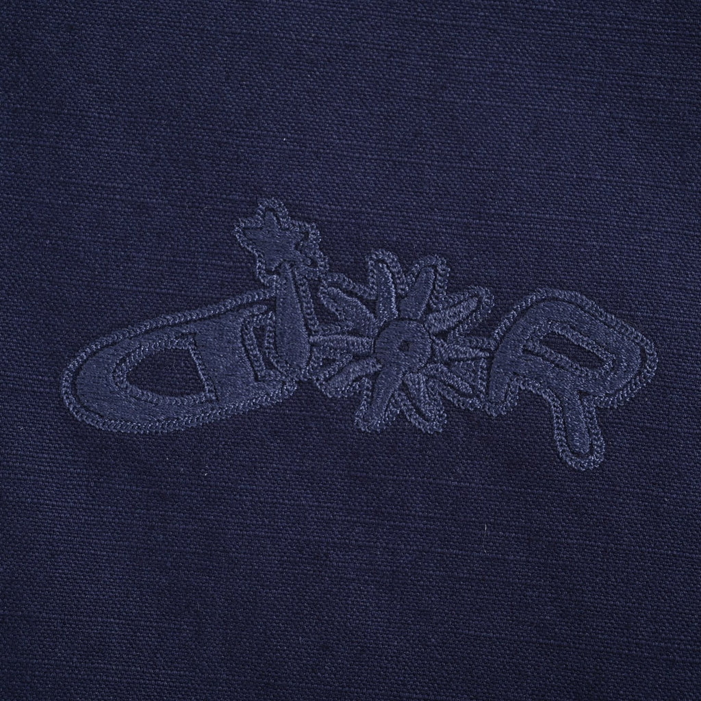 Dior 25FW Embroidered-Emblem Hooded Zip Jacket in Navy