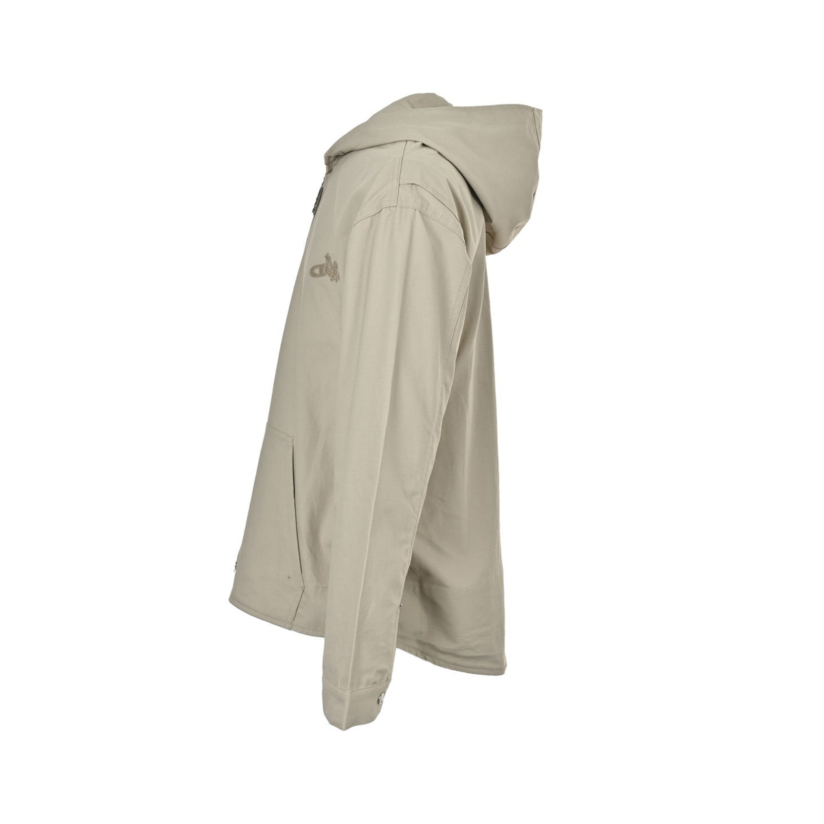 Dior 25FW Embroidered-Emblem Button-Front Shirt Jacket in Beige