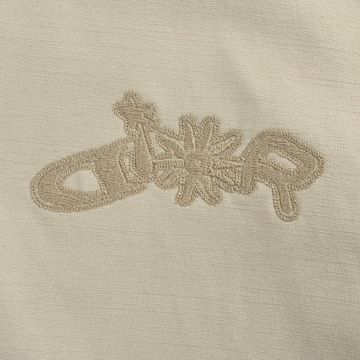Dior 25FW Embroidered-Emblem Button-Front Shirt Jacket in Beige