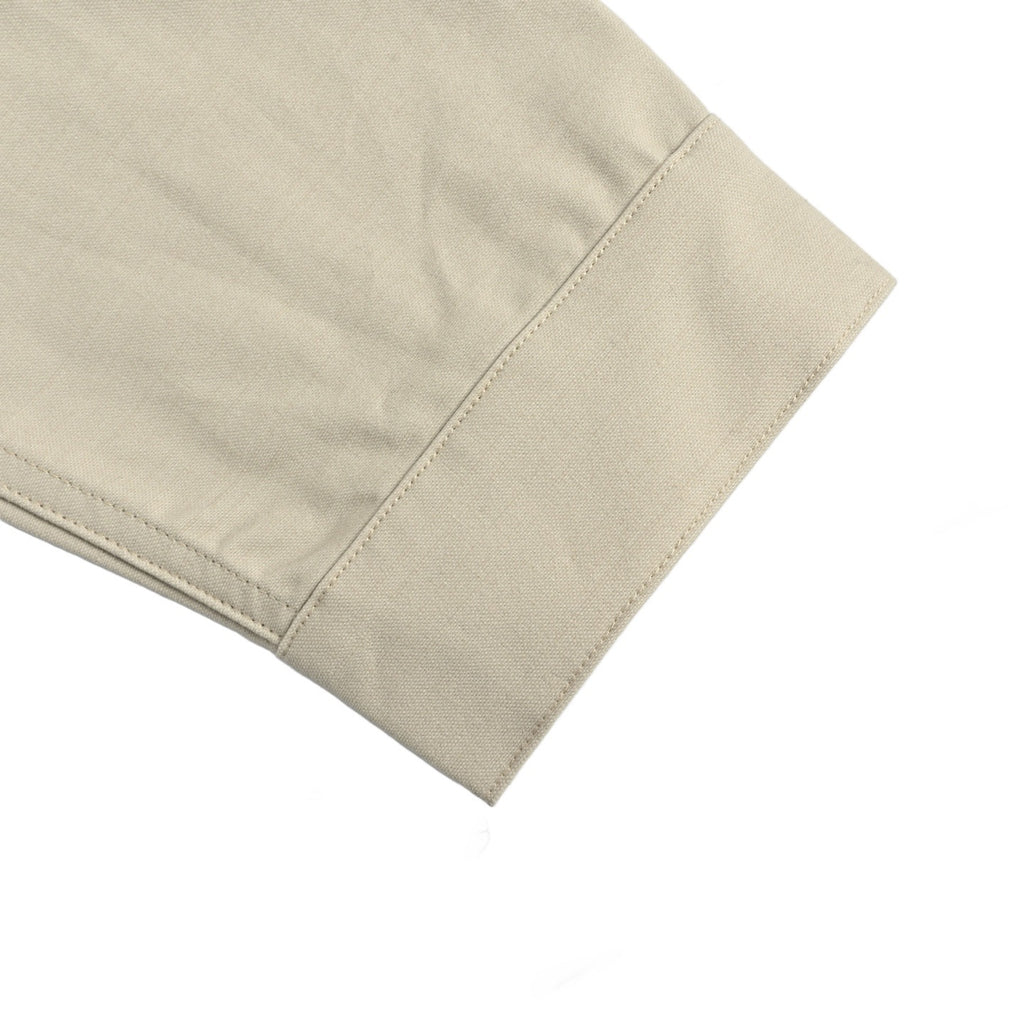 Dior 25FW Embroidered-Emblem Button-Front Shirt Jacket in Beige
