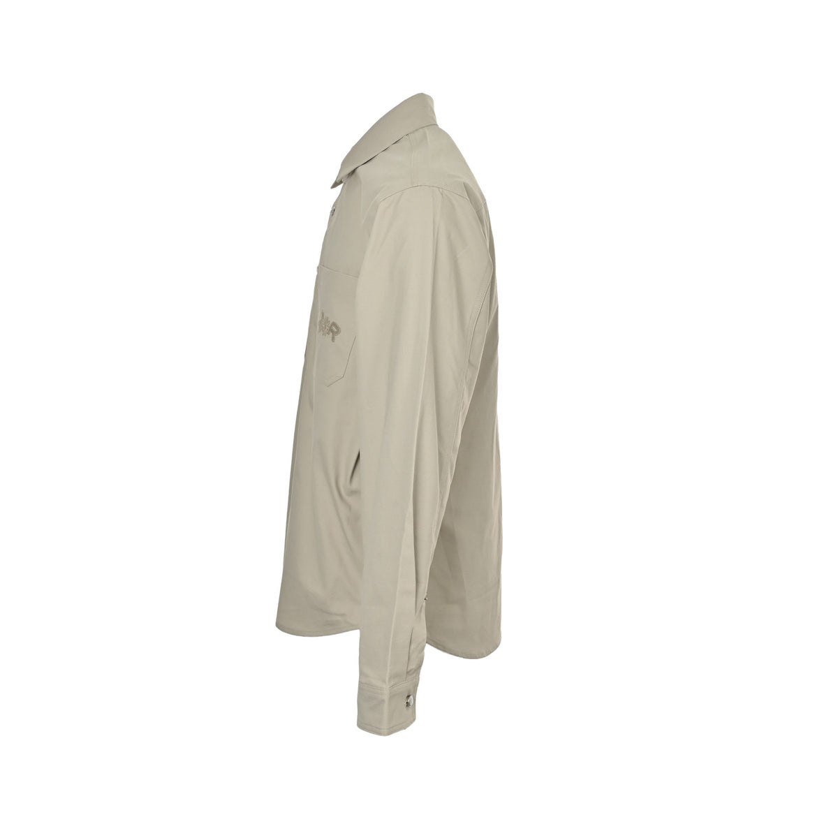 Dior 25FW Embroidered-Emblem Canvas Shirt Jacket in Beige