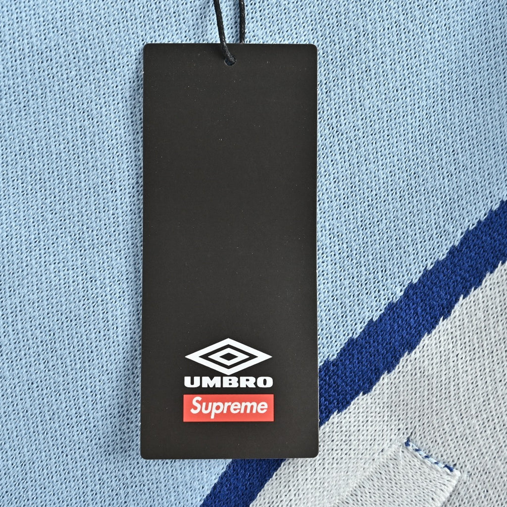 Supreme x Umbro 25FW No. 9 Zip-Up Knit Jacket in Light Blue