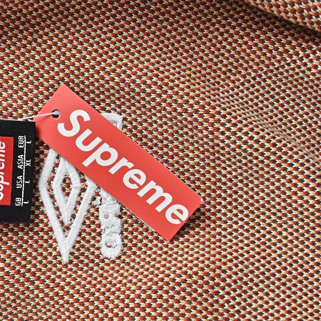 Supreme x Umbro 25FW No. 9 Zip-Up Knit Jacket in Red and Green