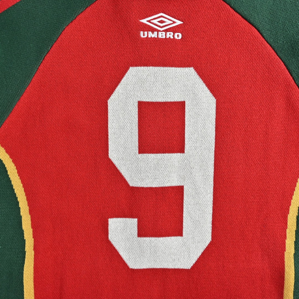 Supreme x Umbro 25FW No. 9 Zip-Up Knit Jacket in Red and Green