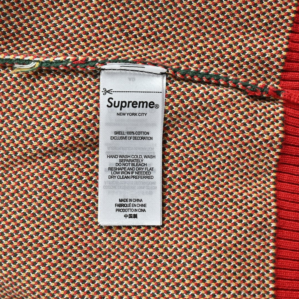 Supreme x Umbro 25FW No. 9 Zip-Up Knit Jacket in Red and Green