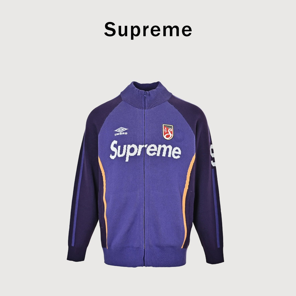 Supreme x Umbro 25FW No. 9 Zip-Up Knit Jacket in Purple