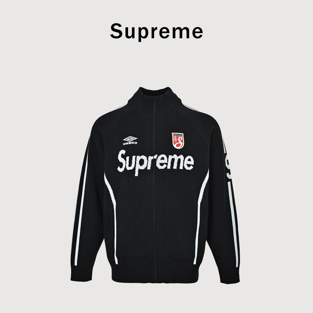 Supreme x Umbro 25FW No. 9 Zip-Up Knit Jacket in Black