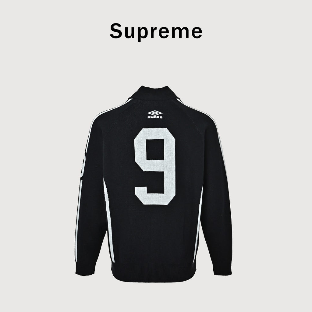 Supreme x Umbro 25FW No. 9 Zip-Up Knit Jacket in Black